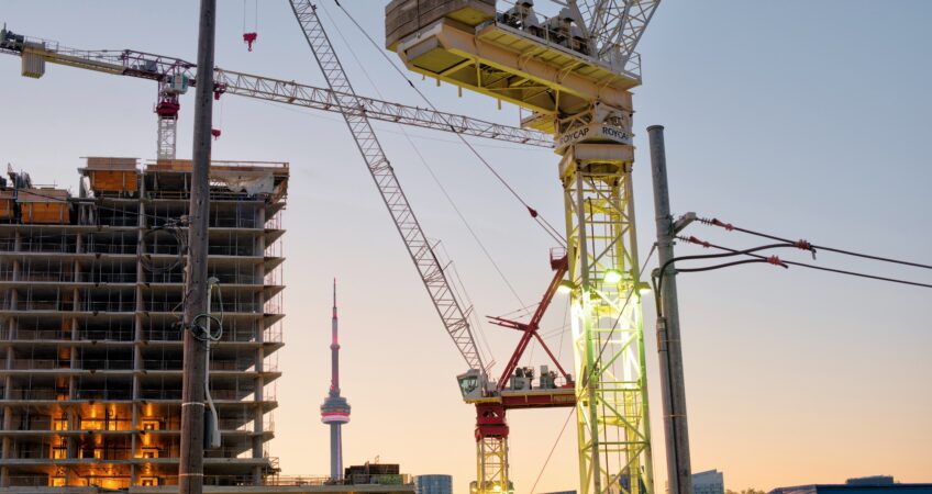 Toronto Construction Site with crane